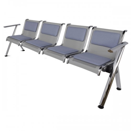 Banca tandem Steel tapizada 4 plazas  